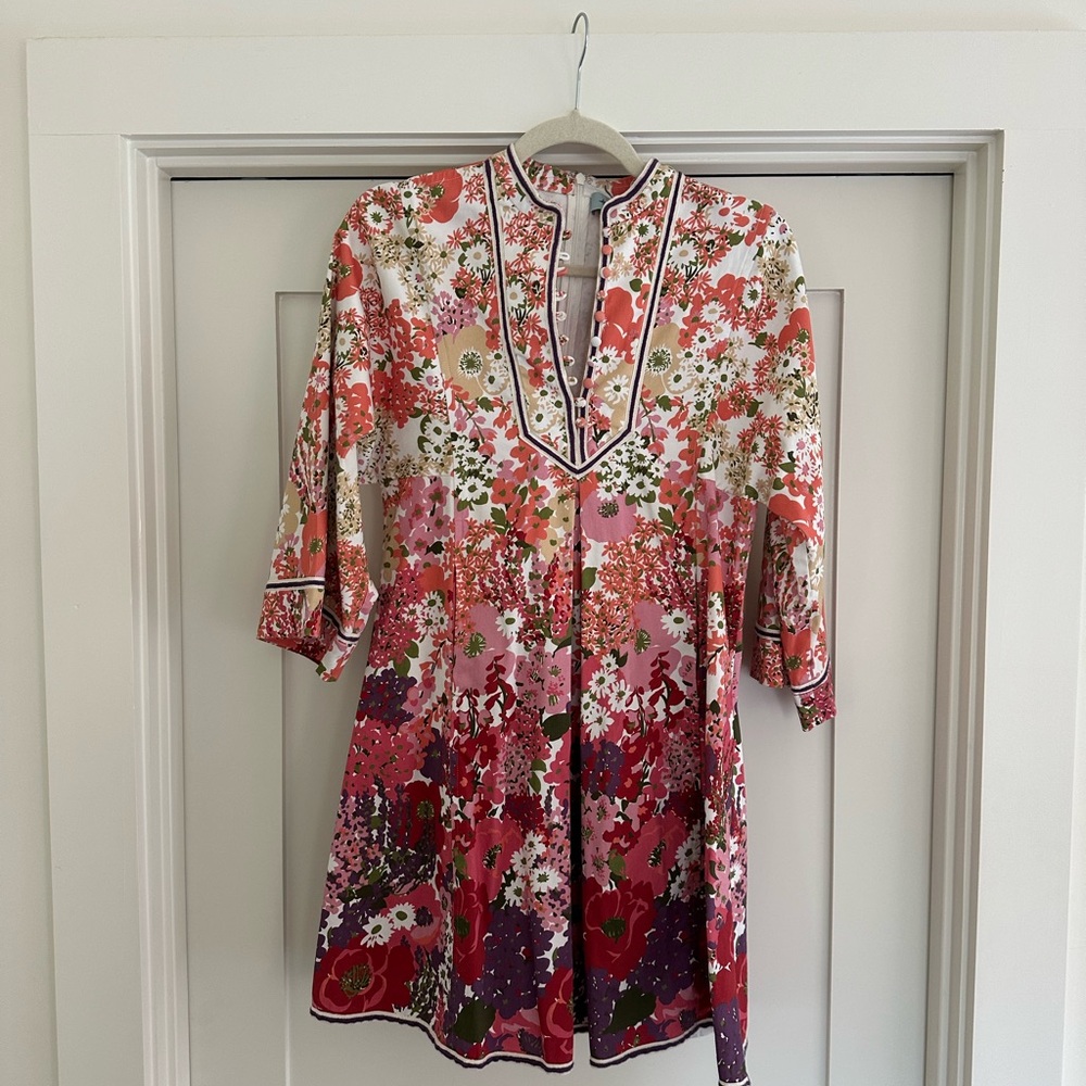 Tuckernuck Floral Pink and Green Dress
